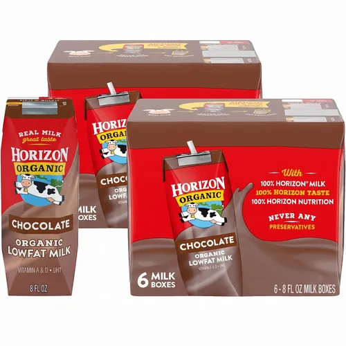 Vista 20 de Horizon Organic Cajas de leche bajas en grasa, fresa, 8 onzas, paquete de 6