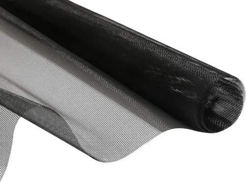 Vista 4 de Kit de reparación de malla ajustable de fibra de vidrio negro de 39 x 59 pulgadas con estrías de 20 pies y rodillos de repuesto para patio, porche