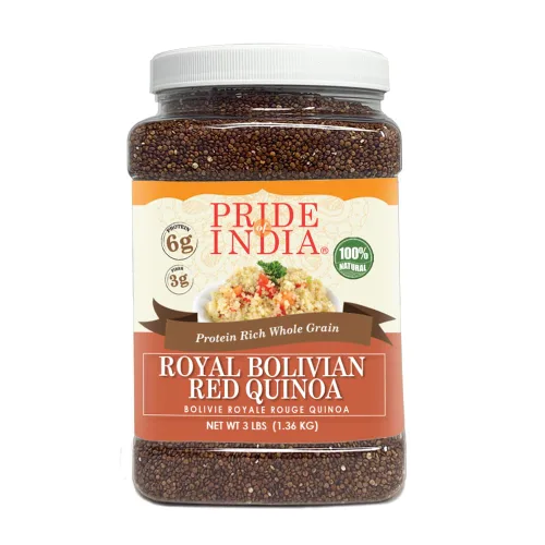 Vista 18 de Pride Of India - Quinua real roja natural - 100% boliviana de grado superior rico en proteínas de grano entero, tarro de 1.5 libras (24oz)