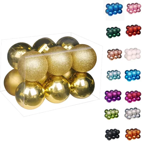 Vista 23 de Emopeak - Juego de 24 esferas navideñas, ornamentos irrompibles, 4 estilos, decoración colgante para árbol de Navidad, boda o fiesta