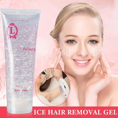 Vista 2 de Gel refrescante para depilación, gel facial transparente de acoplamiento y gel de enfriamiento con dispositivo de depilación láser y máquina