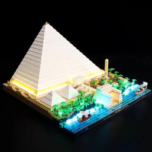 Vista 5 de Kyglaring Kit de iluminación LED diseñado para Lego Great Pyramid of Giza 21058 (sin modelo) Architecture Landmark Collection Model Building Set