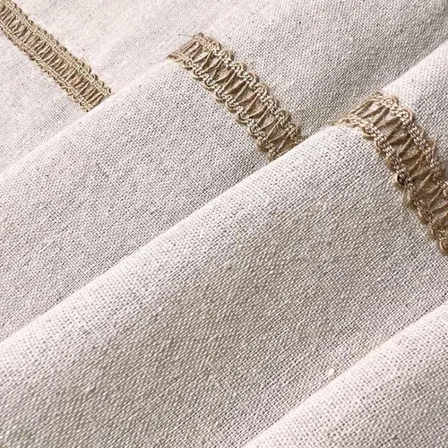 Vista 4 de Cenefa de lino de algodón para ventanas con ribete de encaje de arpillera rústica de 12 pulgadas, cenefa de cocina con bolsillo para barra, cortina