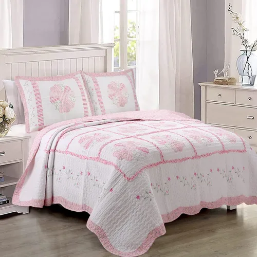 Vista 20 de Cozy Line Home Fashions Juego de ropa de cama reversible con diseño de mosaico real Brody Farmhouse Chocolate Plaid a rayas, colcha colcha