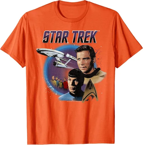 Vista 12 de Star Trek Original Series Vintage Enterprise T-Shirt Baby Blue