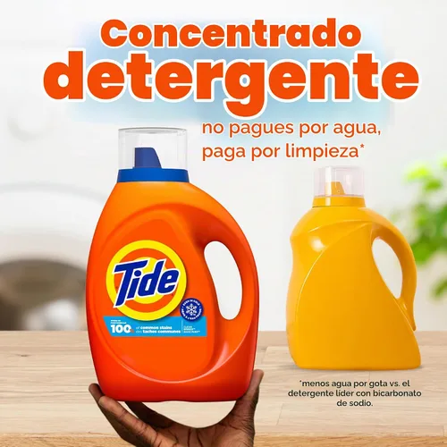 Vista 4 de Tide Detergente líquido para ropa, aroma Clean Breeze, 48 cargas, 60 onzas líquidas, funciona en el 100% de las manchas comunes