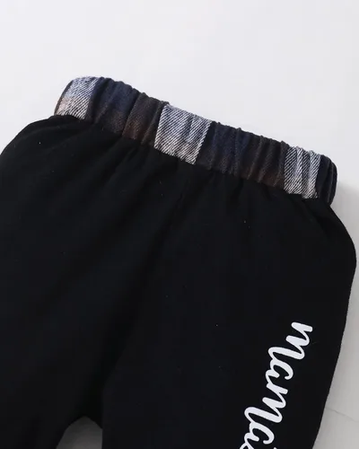 Vista 6 de Renotemy Conjunto de ropa para bebé recién nacido, conjunto de ropa con estampado de letras para niño