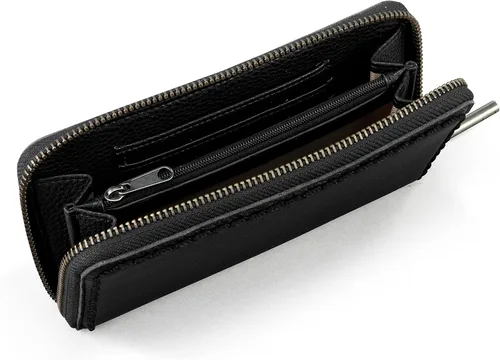 Vista 2 de The Sak Cartera Essential con cremallera en piel, color negro, Negro