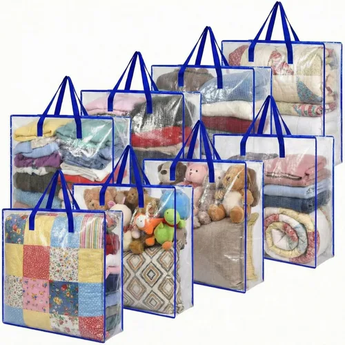Vista 11 de 8 bolsas transparentes de almacenamiento de coronas de 26 pulgadas, contenedor de guirnaldas, guirnalda de puertas, soporte de almacenamiento de Gris