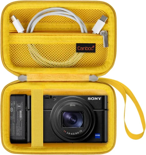 Vista 8 de Canboc Funda de transporte para cámara digital compacta Sony RX100 VII/ RX100 VI/ RX100 V/ RX100 IV/ RX100 III, bolsa para cámara de vlogging tipo