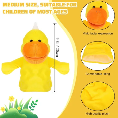 Vista 2 de Wettarn Juego de 12 Marionetas de Animales con Boca Activa para Niños, Juguete para Niños y Niñas, para Narración de Historias, Escuela Infantil