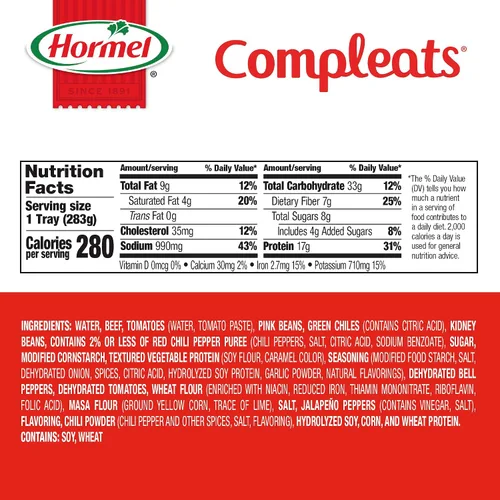 Vista 2 de HORMEL COMPLEATS - Chili con frijoles de microondas, 10 onzas (paquete de 6)