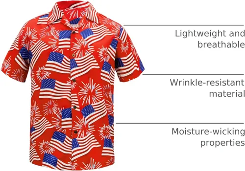 Vista 9 de Camisa hawaiana para hombre, con estampado floral, cómoda, con botones, casual, manga corta, ropa de playa para hombre