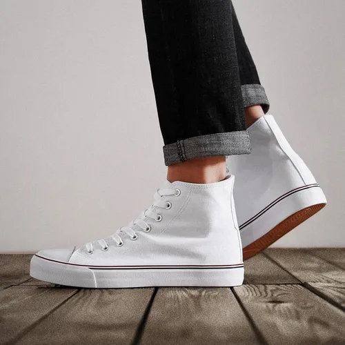 Vista 54 de ZGR Tenis de lona para hombre, con cordones, clásicos, casuales, para caminar