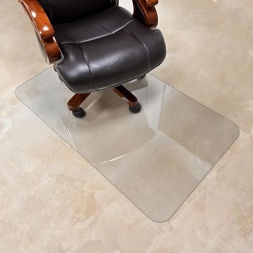 Vista 8 de Tapetes para sillas de cristal transparente, duras y resistentes (versión mejorada), 1/5 de pulgada de grosor, 47 x 35 pulgadas, puede usarse