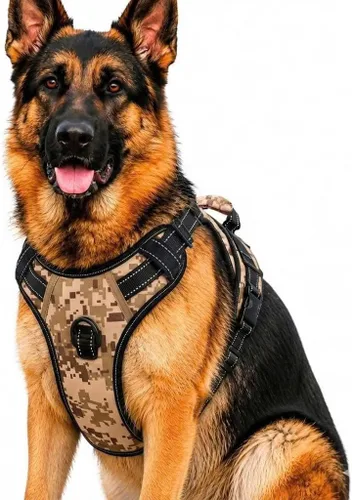 Vista 39 de Arnés antitirones para perro pequeño con 2 hebillas de liberación rápida y mango de fácil control, chaleco suave reflectante sin estrangulamiento