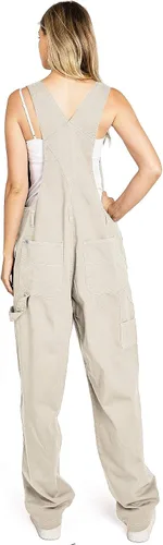 Vista 6 de Overoles holgados de sarga y mezclilla para mujer de talla grande