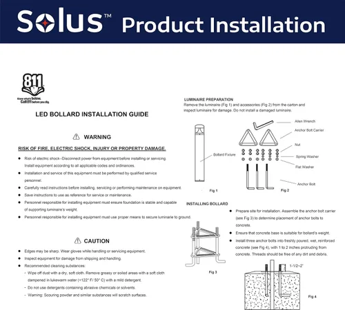 Vista 7 de Solus C200BC-L10C-BZ-2PK - Luz LED para paisaje, bolardo montado en superficie exterior, 120-277V 10W 4000K, 39 pulgadas de altura, bronce, paquete