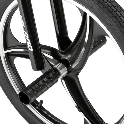 Vista 9 de Hiland - Bicicleta BMX de 20 pulgadas para niños y niñas de 5 a 12 años, giro de 360 grados, 4 clavijas, bicicleta BMX de una velocidad para niños