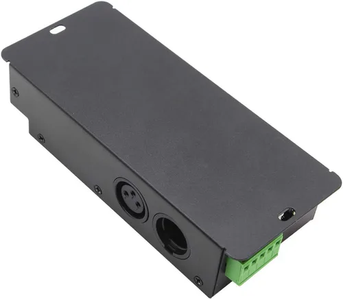 Vista 2 de Novabright Regis 4CH D4-XE 32A PWM sin parpadeo suave atenuación 12V-36V Pantalla digital 8000Hz para luces LED RGBW 8A/CH Premium DMX Decodificador