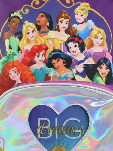 Vista 7 de Disney Princess Girl - Mochila escolar de 16 pulgadas (talla única, púrpurarosa), PúrpuraRosado, Clásico