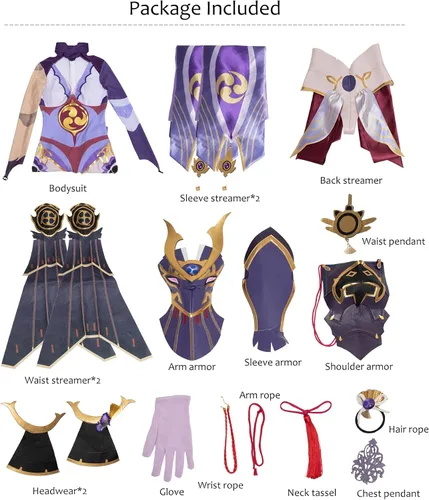 Vista 6 de CR ROLECOS Genshin Impact Cosplay Costume Outfit Halloween Party Suit