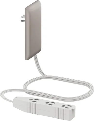 Vista 19 de LIDER LWE3-315-BK - Extensor de toma de corriente de cara plana con 3 receptáculos, enchufe de pared ultrafino, regleta de alimentación con cable