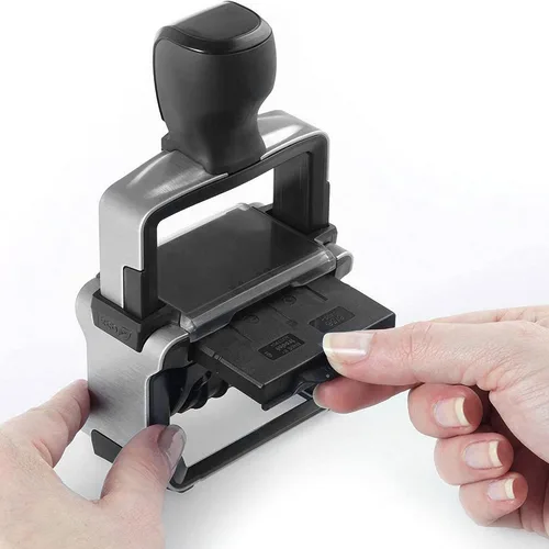 Vista 4 de Rubber Stamp Creation Numerador resistente, sello de numeración autoentintado de 8 dígitos, altura de carácter de 0.197 in Rojo