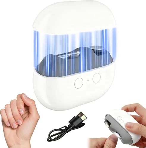 Vista 8 de Fanyil - Cortaúñas de fácil clip, cortaúñas inteligente, cortaúñas eléctrico, cortador de uñas automático 3 en 1, pulidor y almacenamiento de clips