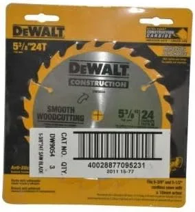 Vista 3 de DEWALT Hoja de sierra circular, 5 38 pulgadas, 24 dientes, corte de madera (DW9054)