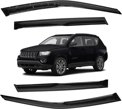 Vista 157 de Viseras para ventanas para Mazda 3 Sedán 4 puertas 2004 2005 2006 2007 2008 2009 estilo JDM Mugen, deflector de viento, protector solar y de lluvia