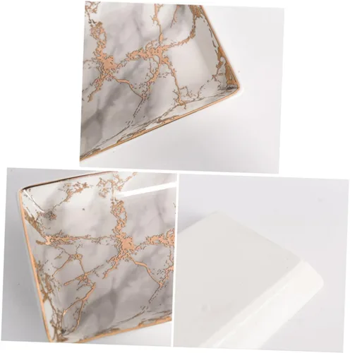 Vista 8 de 3pcs Ceramic Jewelry Dish Ceramic Ring Plate Ceramic Tray Ceramic Jewelry Tray Trinket Tray Ceramic Earring Tray Ceramic Ring Tray Bandejas