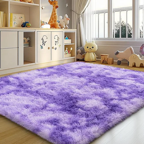 Vista 80 de Mugorn - Alfombras suaves y esponjosas de 2 x 3 pies para el hogar, alfombra pequeña con 4 mallas antideslizantes, color negro, 2 x 3 pies