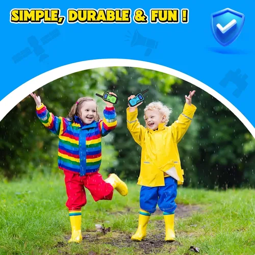 Vista 8 de Wishouse Walkie Talkies para niños y adultos de largo alcance recargable, regalo de cumpleaños de Navidad para niños y niñas de 3, 4, 5, 6, 7, 8, 9