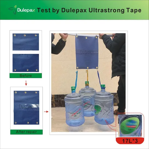 Vista 2 de Dulepax - Cinta de reparación de tela ultra fuerte, 16.4 pies x 2.95 pulgadas, ideal para cubiertas de barco, tiendas de campaña, toldos, cubiertas