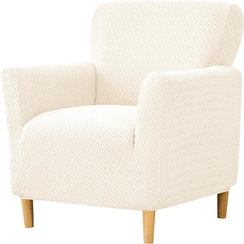 Vista 15 de NILUOH Funda para Sillón de Banquete de 1 Pieza Elástica Fundas para Sillas con Brazos Estampada Suave Funda para Silla de Acento Antideslizante