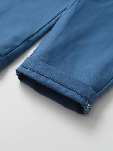 Vista 24 de Conjunto de pantalones para bebé, camisa de manga larga + pantalones + corbatín + tirantes, trajes de caballero para niños pequeños