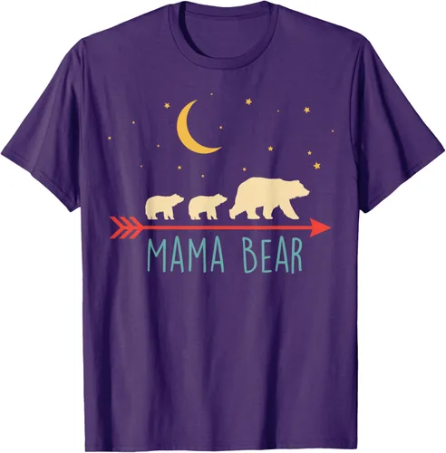 Vista 22 de Camiseta de mamá oso con 2 cachorros de dos veces Blessed Mama Bear, Negro, S