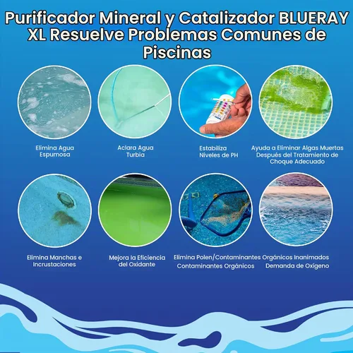 Vista 2 de Purificador mineral XL Purple & Catalyst™ - Clarificador de agua para jacuzzis y piscinas con paquete mineral y ionizador de cobre - Unidad