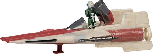 Vista 4 de Star Wars Micro Galaxy Squadron A-Wing - Vehículo de clase de armadura ligera de 3 pulgadas con accesorio de micro figura de 1 pulgada