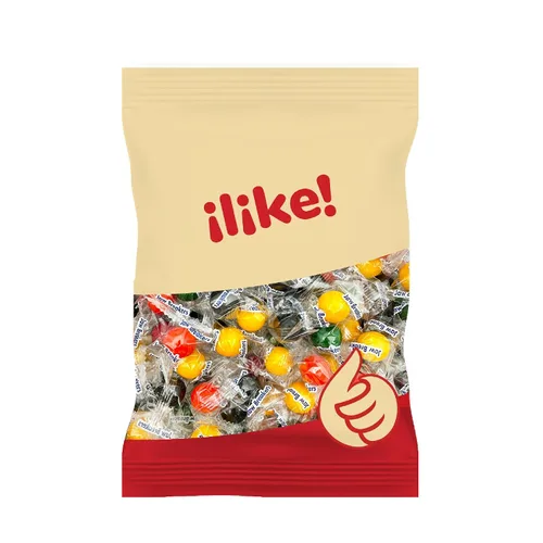 Vista 3 de Jawbreakers Candy, caramelos duros de frutas envueltos individualmente, bolsa de 24 onzas Limón, uva, naranja, lima, cereza, caramelo nostálgico
