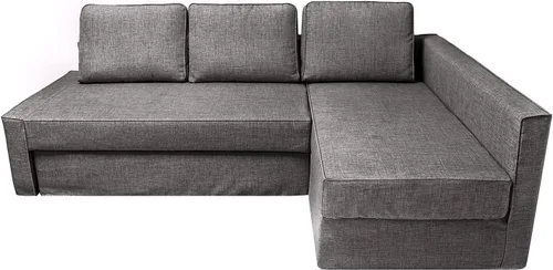 Vista 19 de IKEA Friheten - Funda de sofá cama para sofá cama pequeño, fundas de sofá para sala de estar con cojín y fundas de almohada (S-12, diván derecho)