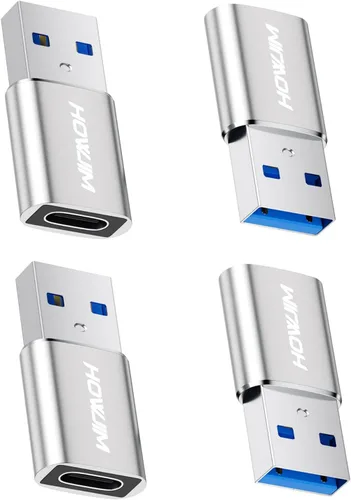 Vista 14 de Paquete de 2 adaptadores USB a USB C, transferencia de datos de carga rápida de 5 Gbps, convertidor de cable tipo C hembra a USB A macho