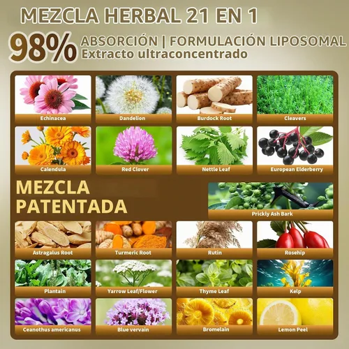 Vista 3 de Cápsulas de suplementos linfáticos del drenaje del liposoma 21-en-1