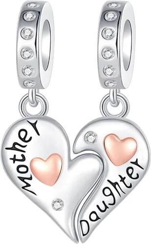 Vista 8 de Dije de girasol con diseño de estrella y luna y elefante para pulsera, collar de plata de ley 925, dijes de corazón de amor para mujer, regalo