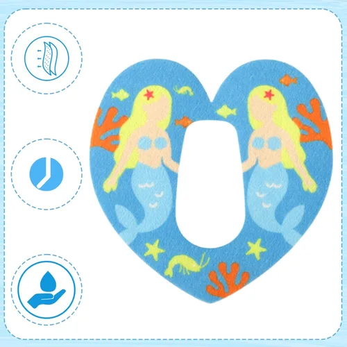 Vista 4 de 30 parches adhesivos para Dexcom G6, parches impermeables CGM superpuestos con cubiertas de sensor de agujeros, parches de diseño de corazón