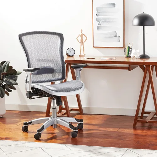 Vista 17 de Space Seating Silla de oficina de rejilla de aire ejecutiva serie 317 con respaldo de malla transpirable, soporte lumbar, control de inclinación