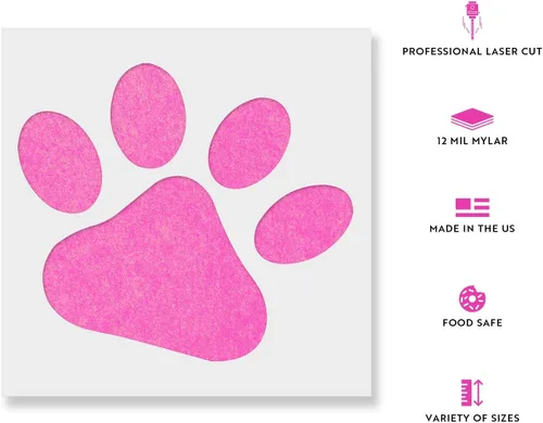 Vista 2 de Plantilla de pata de perro - Plantillas de huellas para mascotas