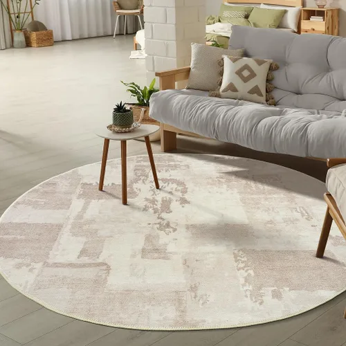 Vista 88 de GLN Rugs Bohemian - Troy - Alfombra de felpilla lavable a máquina, bohemio, lavable, antideslizante, alfombra de área de felpilla de pelo bajo