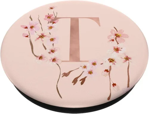 Vista 3 de Cherry Blossom - Soporte para teléfonos y tabletas, diseño de flor japonesa, Negro